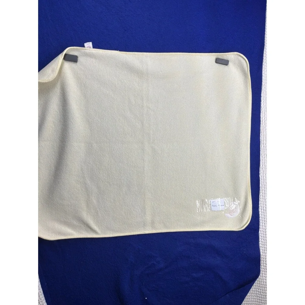 Cottagecore Unisex Baby Sprockets Fleece Blanket 27x33 Yellow Bear Moon
